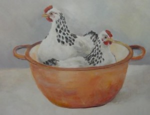 Kippen in de pan (Sold)              